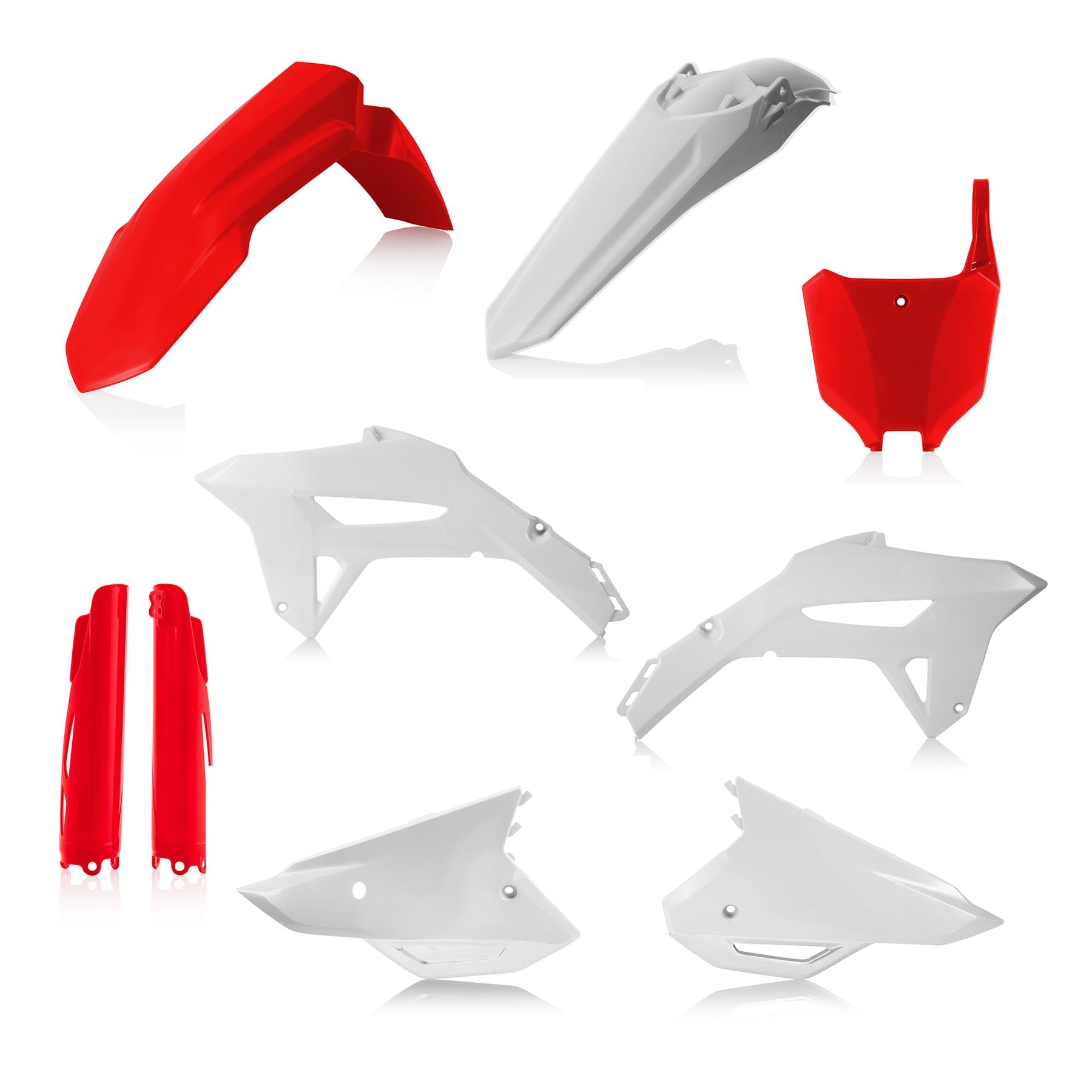 Acerbis Full Plastic Kit Red White For HONDA CRF 450 R 2021-2024